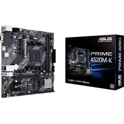 Asus PRIME A520M-K Moederbord Socket AMD AM4 Vormfactor Micro-ATX Moederbord chipset AMD® A520