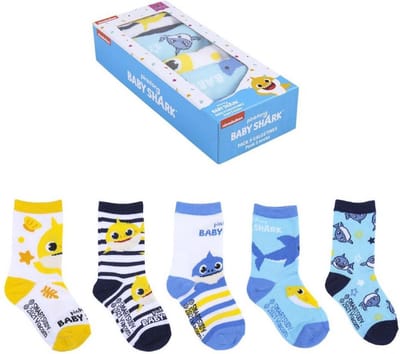 Sokken 5 pack - BABY SHARK - Nickelodeon - Pinkfong - maat 15/16 - sokken set van 5 stuks