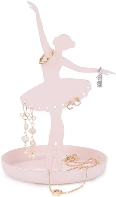 Ringhouder Ballerina - Sieradenbakje - Sieraden Opbergen - Origineel Design - 16.5 cm Hoog - Roze