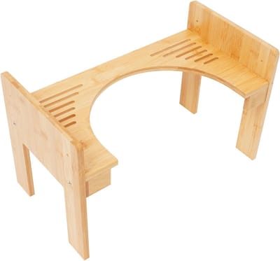 Bamboe Toiletkruk - Opstapkruk Voetensteun - Comfortabel Toiletbezoek - Verlichte Stoelgang - 45 x 25 x 22.5 cm - Natuurlijk Bamboe