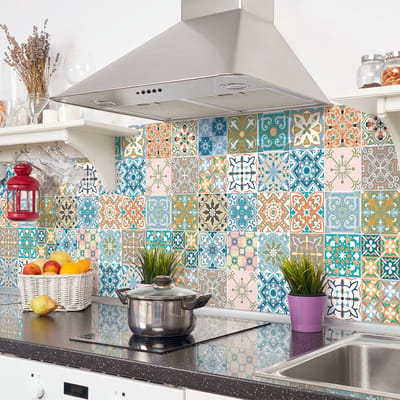 Muurstickers - Zelfklevende tegelmuurstickers voor keuken en badkamer - 30 OVIIHA tegelstickers - 30 stickers 20x20cm
