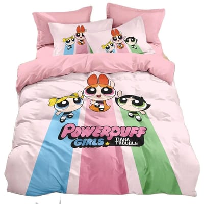 PPowerpuff Girls Beddengoed CollectieCartoon Mode 3D Printen Powerpuff Girls DekbedovertrekWoondecoratie Jongen Meisje King Size Dekbed 135x200cm 2pcs