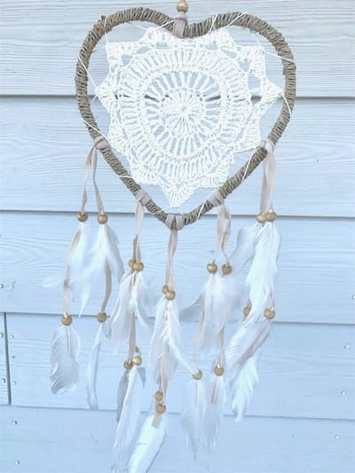 Dromenvanger Gaby hart capice naturel 23 cm x 22 cm