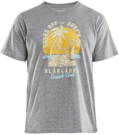 Blåkläder T-Shirt - 9418 - Beach club - grijs- limited edition - maat L