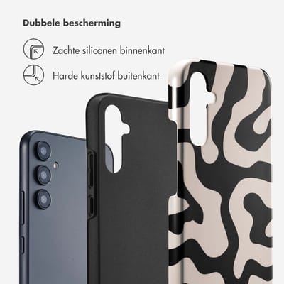 Selencia Hoesje - Geschikt voor Samsung Galaxy A34 (5G) - Backcover - Art Wave Black