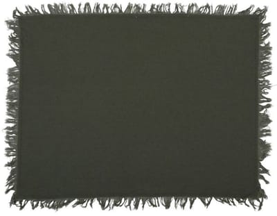 Placemat TWEE stuks - nalia tijm groen - Placemats met franje rand 50 x 40 cm - Katoen