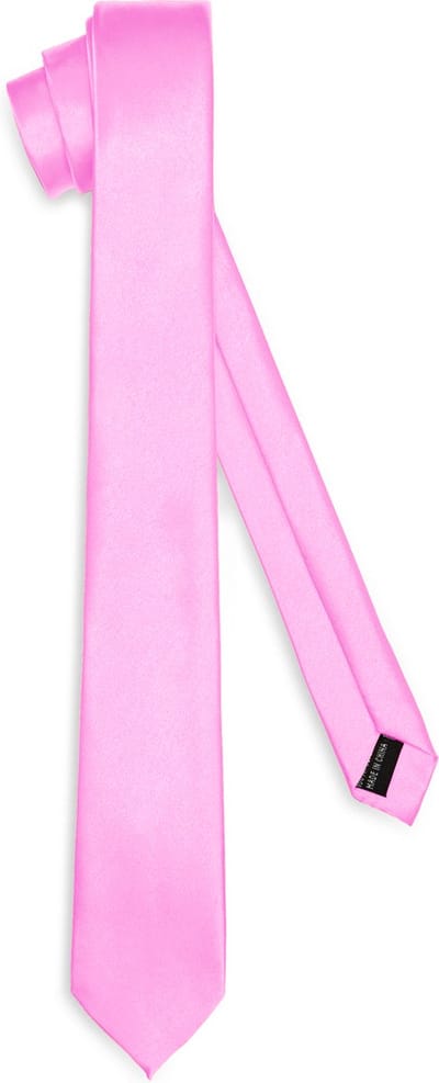 Ladeheid Smal Stropdas - Stropdassen voor heren - Lengte: 150 cm, Breedte: 6 cm - Roze - LA-EA-TMS-6