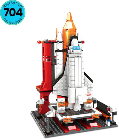 WOMA® Ruimteschip Speelgoed Set Geschikt Voor LEGO - 704 Bouwstenen - Vanaf 6 Jaar - Space Shuttle - Bouwset - STEM Speelgoed - Bouwsets - Bouwspeelgoed - Inclusief Handleiding