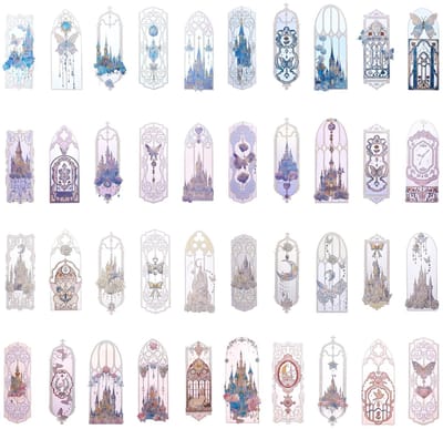Dailygoods - Set van 40 Holografische Bladwijzers voor Boekenliefhebbers