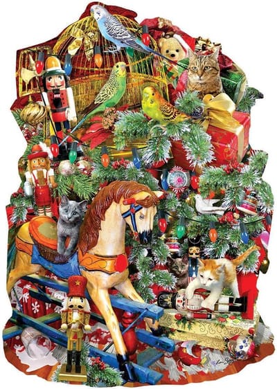 Legpuzzel - Contourpuzzel - 1000 stukjes - Kerstmis  - Holiday Havoc- SunsOut Puzzel