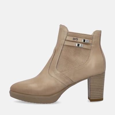 Nero Giardini - E615080D - LaarsjesDames laarzen - Kleur: Wit/beige - Maat: 38