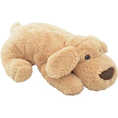 Porte-mouchoirs en peluche en forme de chien en peluche pour la maison ou la voiture beige
