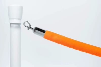 Afzetkoord Velours | Oranje - Chroom