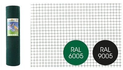 Giardino Gelast gaas zwart 12,7 mm maas | 1,1 mm draad | geplastificeerd | rol 25 m 12.7/1.10 - 1.01m x 25m