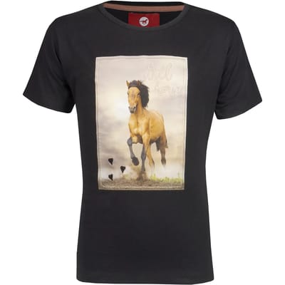T-shirt met opdruk voor kinderen Red Horse SS23