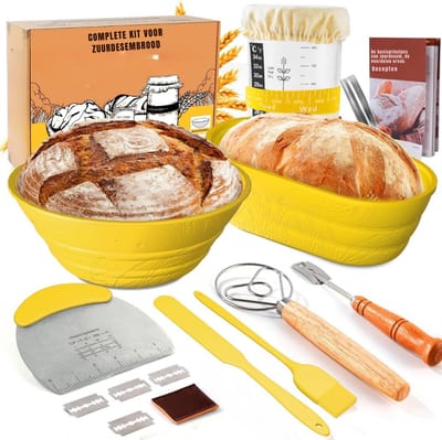 Core® Zuurdesem Starter Set - Zuurdesem - Zuurdesem Starterset - Compleet met Bakaccessoires - Ideaal voor Beginners en Professieel Gebruik- 26cm x 17cm x 10cm; 1.0 kg