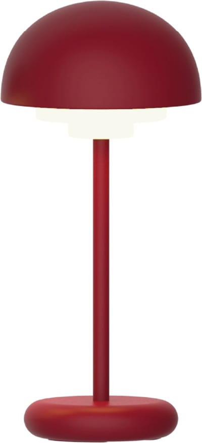 Luxus Europe - Tafellamp Rhodos Bordeaux - Draadloze Tafellamp Buiten - Oplaadbaar - USB-C - Dimbaar - Warm Wit - Waterbestendig