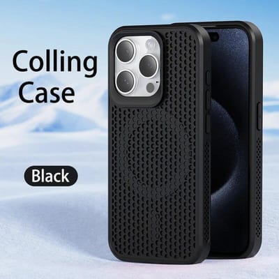Koeling Warmteafvoer Voor Magsafe Magnetische Telefoonhoes Voor iPhone 16 14 15 13 12 11 Pro Max 16 Plus Ademend Gaas Harde Cover For iPhone 15 Plus