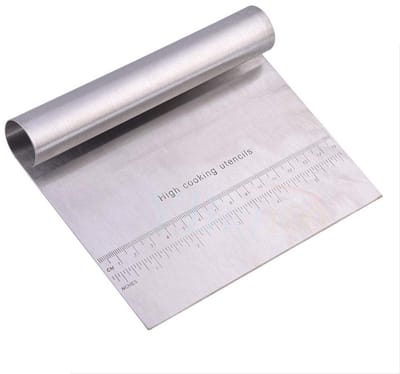Dailygoody - Roestvrijstalen Schraper - Deegmes - Duurzaam en handig - 15 x 12 cm - Broodmes - Voor bakken en snijden - Ideaal voor hobbybakkers