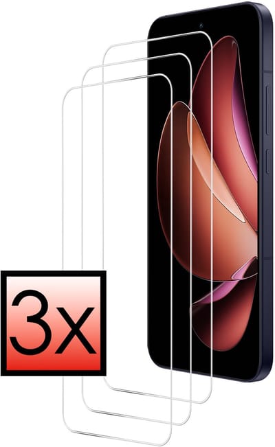 Screenprotector - 3 Stuks - Geschikt voor Oppo Reno 13 - Extra Sterk - Beschermglas - Gehard Glas - Tempered Glass - Screen Protector - Bescherm Cover