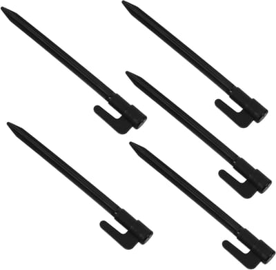 Grondpennen Set - Tent Haringen - Kamperen en Tuin - Verhoogde Wrijving - 5 stuks - Zwart