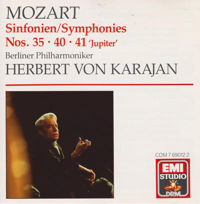 MOZART - SYMPHONIES 35, 40 & 41 - BERLINER PHILHARMONIKER / HERBERT VON KARAJAN (CD)