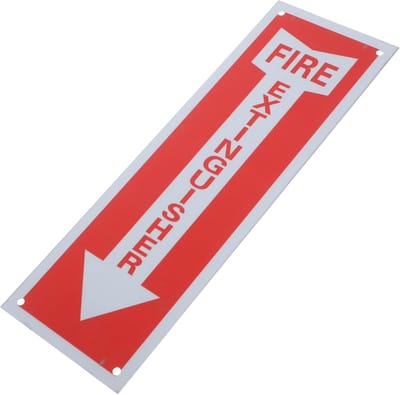 Brandblusser Teken - Veiligheidsbord Metaal - Noodsituatie Aanduiding - Aluminium Legering - 31 x 10 cm - Zoals Getoond
