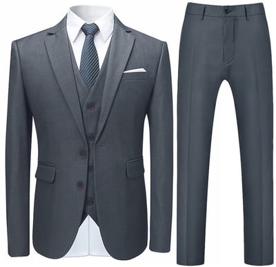 ALLTHEMEN Heren Pak 3-delig Slim Fit Pak Trouwpakken - Modern Jasje voor Zakelijk - XS