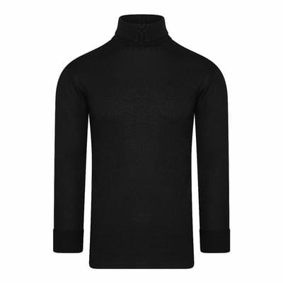 Beeren Thermo colshirt lange mouw Zwart maat M
