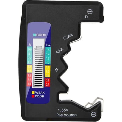 Indicateur de capacité de batterie portable BT-886 Testeur de niveau de batterie au lithium de taille compacte numérique noir