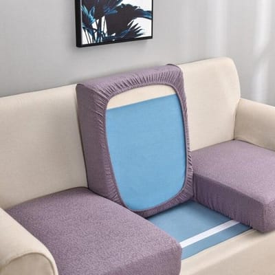 Jacquard Waterdichte Sofa Zitkussenhoes Sofa Zitkussenhoes Stoelhoes Dikke Stof Sofahoes voor Woonkamer 1/2/3/4 Zits Normal Size (S)-1pc paars