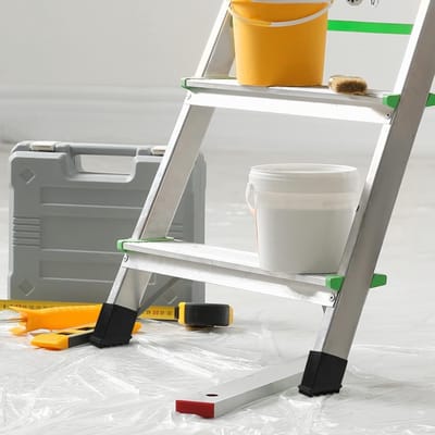 Set van 4 Antislip Universele Rubberen Ladderdoppen voor Verleng- en Steekladders