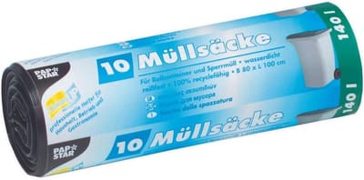 Vuilniszakken - Afvalzakken - Huishoudelijk Afval - Extra Sterk HDPE - 140 Liter - Zwart