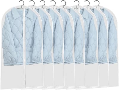 Kledinghoezen - Pakbeschermers - Kleding Opbergen - Stof en Vocht Vrij - 8 stuks - Transparant