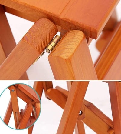 Keukentrapje Trapje, Opvouwbare Houten Ladder Trap Multifunctionele Massief Houten Drie/Twee Treden Kruk Trapje (47cm|b)