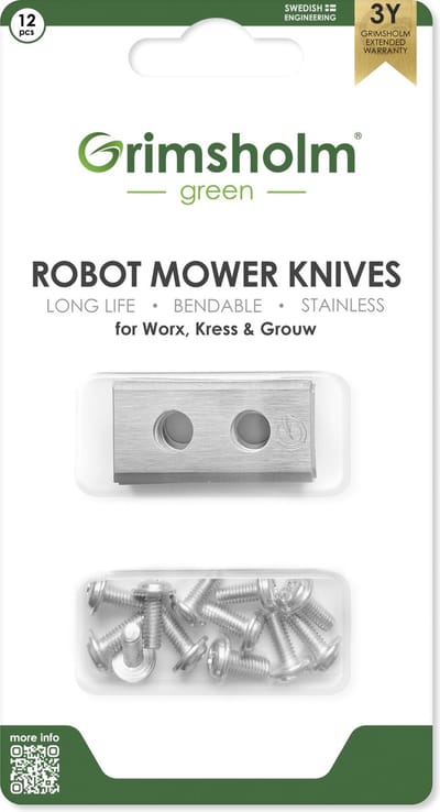 Grimsholm - robotmaaiermessen voor Worx, Kress en Grouw - 12 stuks