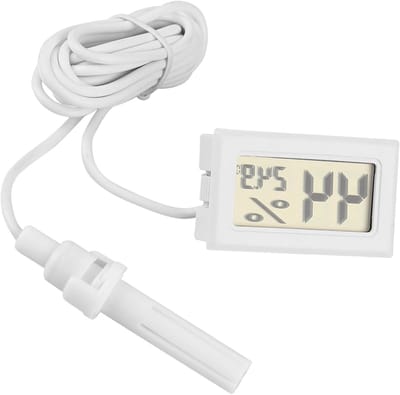 Digitale Thermometer en Hygrometer met Externe Probe voor Binnen en Buiten - LCD Monitor voor Temperatuur en Vochtigheid in Terrarium en Voor Huisdieren