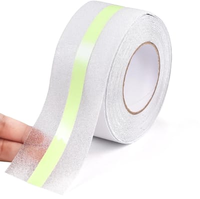 Antislipband met Lichtgevende Folie 5cm x 10m, Veiligheidstape voor Trappen en Handrails, Hoge Grip Plakband voor Veiligheid in het Donker
