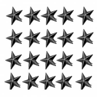 75 Kleding studs-Ster-Gun Zwart-10 mm - Charme Bijoux