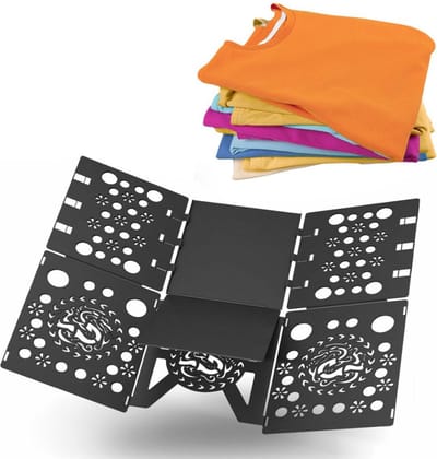 Shirt Vouwplank - Lazy Vouwplank - Opbergvouwplank - Duurzaam plastic Handig en snel vouwplank - Vouw eenvoudig en snel kleding opbergvouwplank - Geschikt voor kinderen en volwassenen om snel kleding op te vouwen - zwart - 58*68cm
