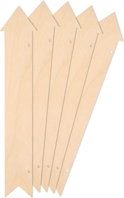 Creative Deco 5 x Houten Pijl Decoratie | 30 x 4,5-6 cm | Perfect voor Verf, Decoratie en Decoupage