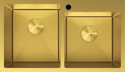 Mexen Xorin stalen gootsteen 2-kamer 780 x 450 , goud HC - 6441782000-55HC