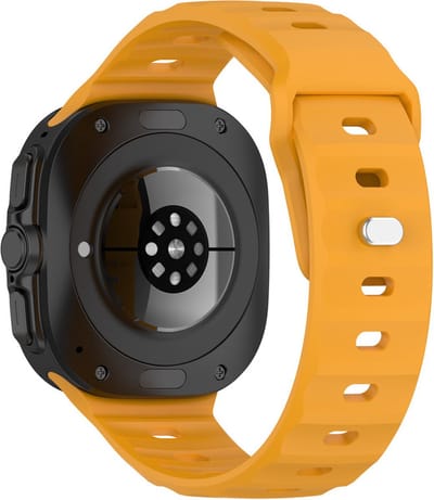 Siliconen bandje - geschikt voor Samsung Galaxy Watch Ultra (47mm) / Ultra 2025 (47mm) - okergeel/oranje