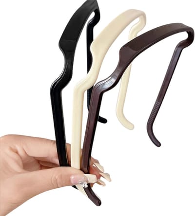 3 Stuks Onzichtbare Haarclips voor Bril Dames – Kleurrijke Hoofdband Accessoires voor Krullend & Golvend Haar - Antislip Bril Houder & Hair Ties