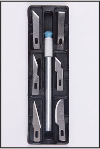 Scalpel Mes 7 Delig | RVS | Scalpelmesjes | Scalpel Mesjes | Hobbymes | Chirurgisch Mesje