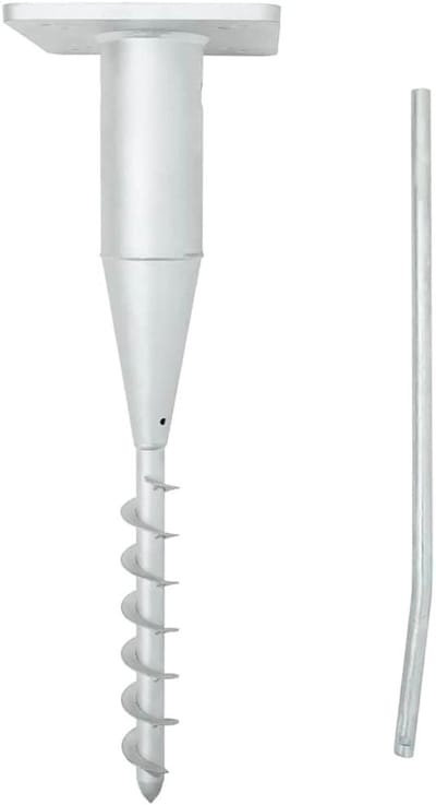 Parasol Grondanker - Parasolvoet Bodemhuls - Parasol Stabiel Plaatsen - Met Schroefstang Bodemplaat - 200 x 200 x 220 cm