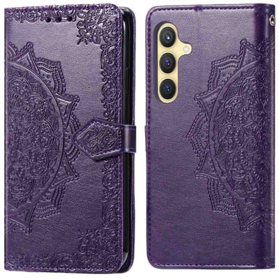imoshion Hoesje - Geschikt voor Samsung Galaxy S25 Plus - Mandala Bookcase - Paars