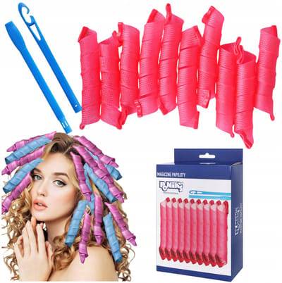 Poniks Spiralen Haarrollers - Set voor het Krullen van Haar - 10 stuks, 3 cm dik