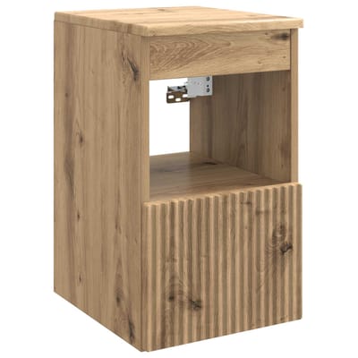 vidaXL - Badkamerkast - Artisanaal - eiken - 30 - x - 35 - x - 50 - cm - Bewerkt - hout
