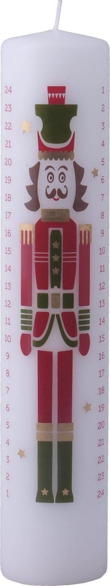 Adventskaars - 25 cm - Adventskaars kalender - ong. 56 branduren - Kerst